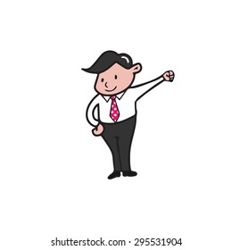 Businessman cartoon character drawing vector