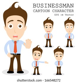 Businessman cartoon character EPS 10 vector