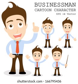 Businessman cartoon character EPS 10 vector