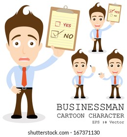 Businessman cartoon character EPS 10 vector