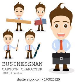 Businessman cartoon character EPS 10 vector