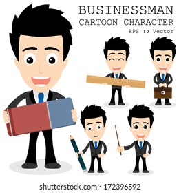 El personaje de caricatura de Businessman EPS 10 vector