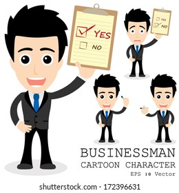 Businessman cartoon character EPS 10 vector