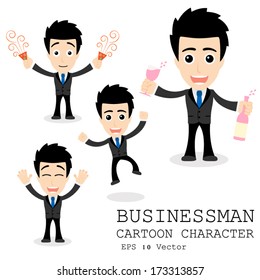 Businessman cartoon character EPS 10 vector