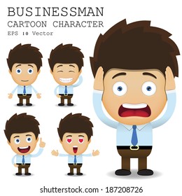Businessman cartoon character EPS 10 vector
