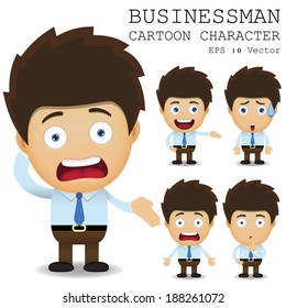 Businessman cartoon character EPS 10 vector