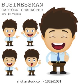 Businessman cartoon character EPS 10 vector