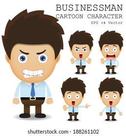 Businessman cartoon character EPS 10 vector