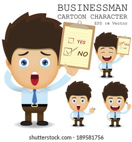 Businessman cartoon character EPS 10 vector