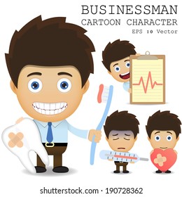 Businessman cartoon character EPS 10 vector