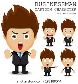 Businessman cartoon character EPS 10 vector