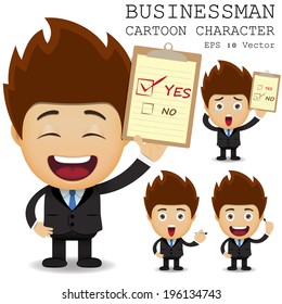 Businessman cartoon character EPS 10 vector