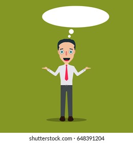 Businessman Cartoon Character Icon Isolated Design Template Vector Illustration.