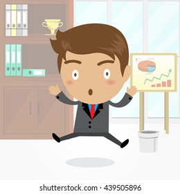 Businessman cartoon character , vector