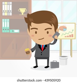 Businessman cartoon character , vector