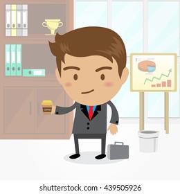 Businessman cartoon character , vector