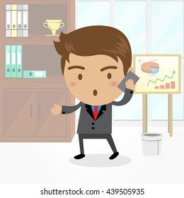 Businessman cartoon character , vector