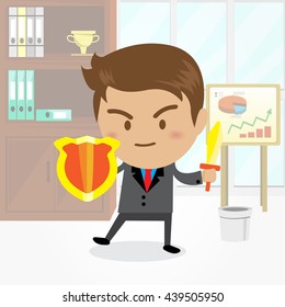 Businessman cartoon character , vector