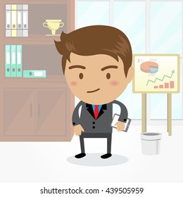 Businessman cartoon character , vector