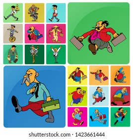 Businessman cartoon character, vector illustration