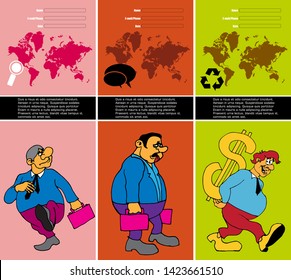 Businessman cartoon character, vector illustration