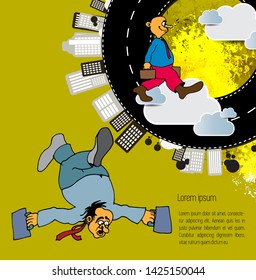 Businessman cartoon character, vector illustration
