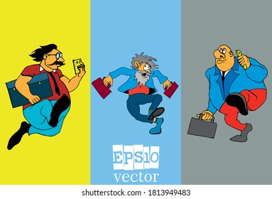 Businessman cartoon character, vector illustration