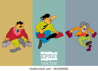 Businessman cartoon character, vector illustration