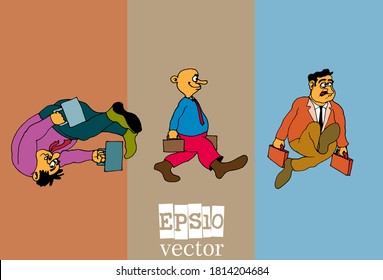 Businessman cartoon character, vector illustration