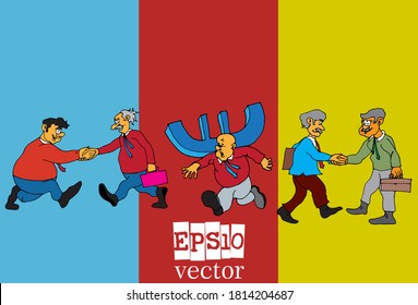 Businessman cartoon character, vector illustration