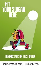 Businessman cartoon character, vector illustration