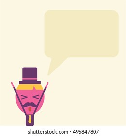 Businessman cartoon concept vector, flat style