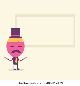 Businessman cartoon concept vector, flat style