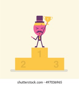 Businessman cartoon concept vector, flat style