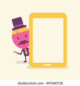 Businessman cartoon concept vector, flat style