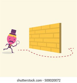 Businessman cartoon concept vector, flat style