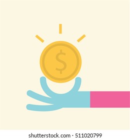 Businessman cartoon concept vector, flat style
