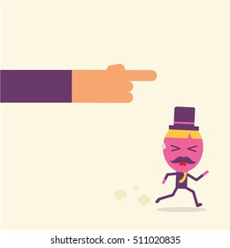 Businessman cartoon concept vector, flat style