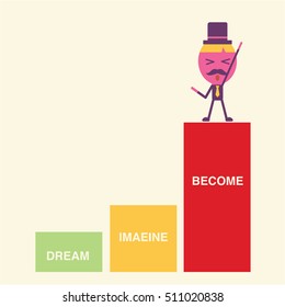 Businessman cartoon concept vector, flat style