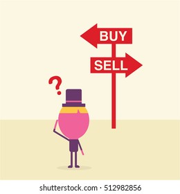 Businessman cartoon concept vector, flat style
