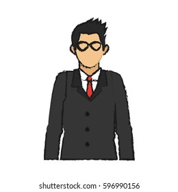 businessman cartoon icon