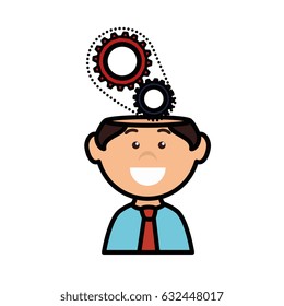 businessman cartoon icon
