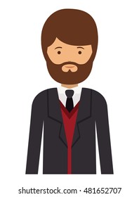 businessman and cartoon icon. profession worker and occupation theme. Isolated design. Vector illustration