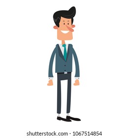 Businessman cartoon isolated