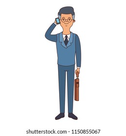 Businessman cartoon isolated