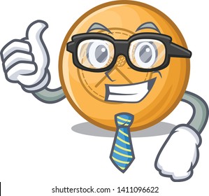 Businessman cartoon lacrosse balls are placed in field