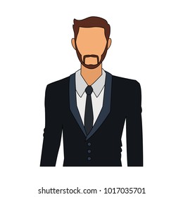 Businessman cartoon profile