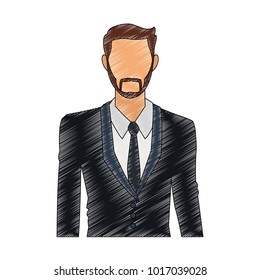 Businessman cartoon profile