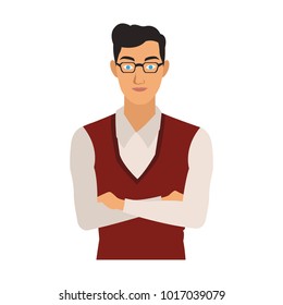 Businessman cartoon profile