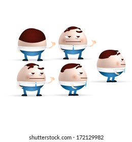 businessman cartoon set